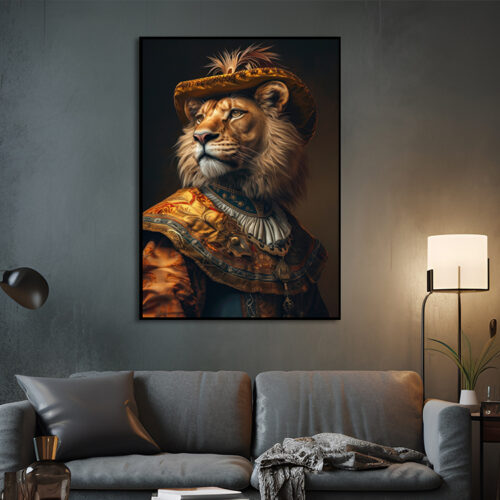 Canvas portret leeuw Canvas leeuw