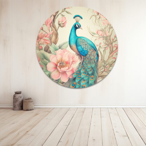 muurcirkel-Peacock Muurcirkel peacock