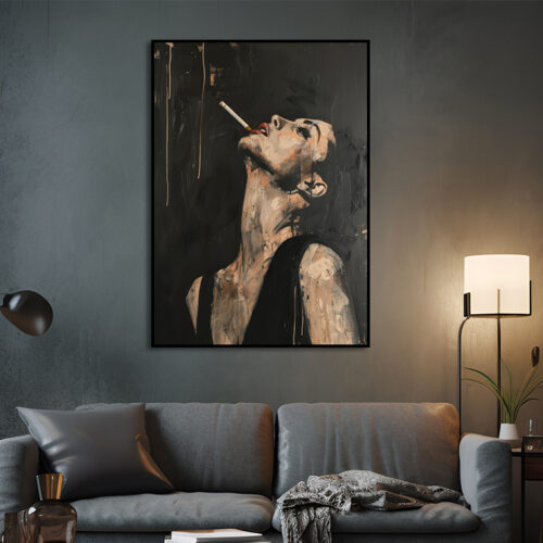 Canvas-portret-vrouw Canvas portret vrouw