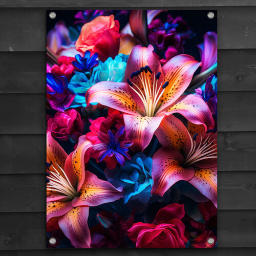 Tuinposter-Vrolijk boeket Tuinposter vrolijk boeket